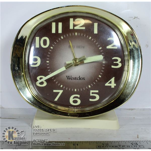 MID CENTURY BIG BEN ALARM CLOCK