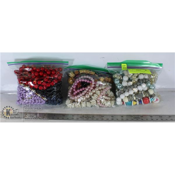 3 BAGS OF ESTATE JEWELRY