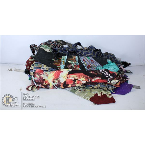 FLAT OF RETRO/VINTAGE MENS TIES