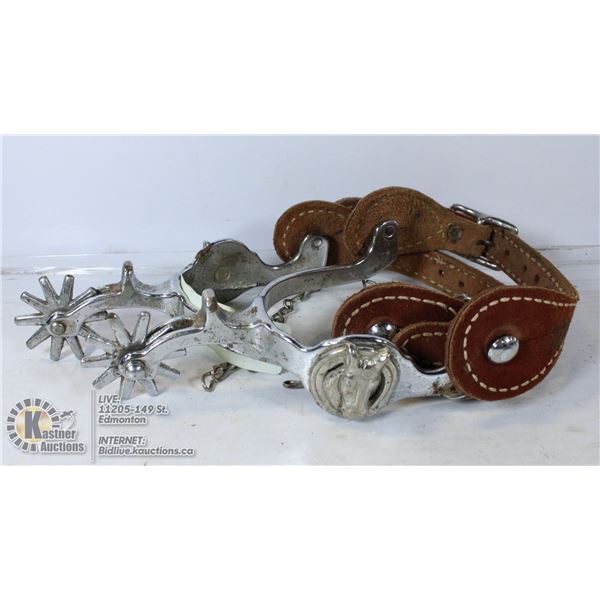 VINTAGE HORSE HEAD SPURS 1960'S