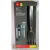 Image 1 : BBQ 5 PIECE NEW STAINLESS STEEL COOKING UTENSILS