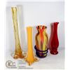 Image 1 : FOUR ART GLASS VASES