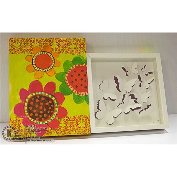 BUTTERFLY AND FLOWERS