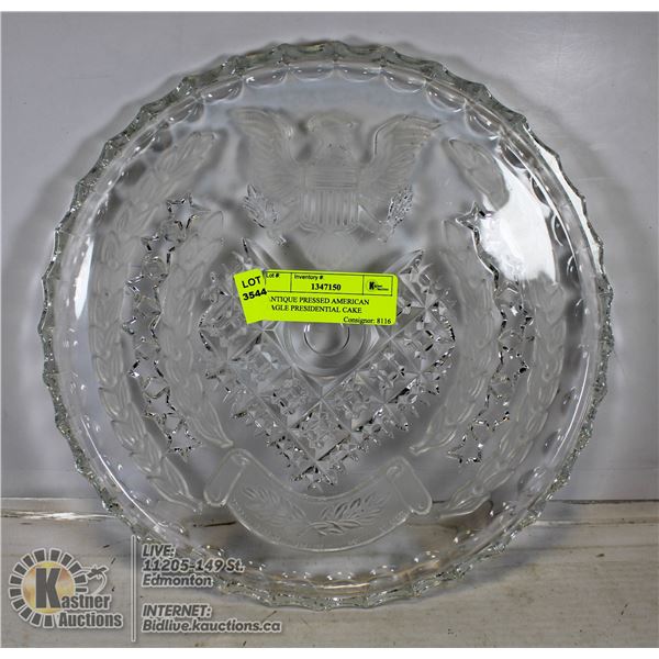 ANTIQUE PRESSED AMERICAN EAGLE PRESIDENTIAL CAKE