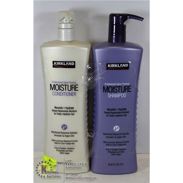 KIRLAND SHAMPOO & CONDITIONER 2 PACK 2 X 1LITER