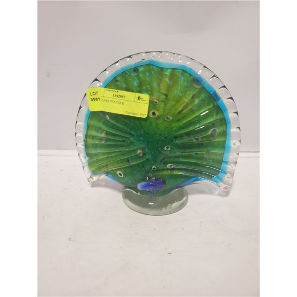 ART GLASS PEACOCK