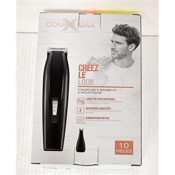 MAX TRIM 10 PIECE BEARD AND MOUSTACHE TRIMMER