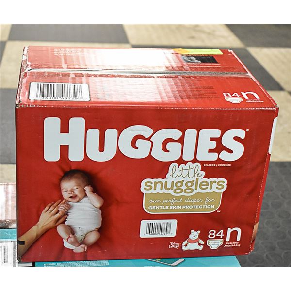 HUGGIES LITTLE SNUGGLERS SIZE N 84 PER BOX