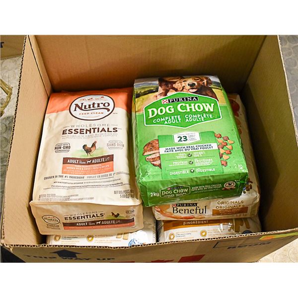 BOX LOT OF BRAND NAME DOG FOOD