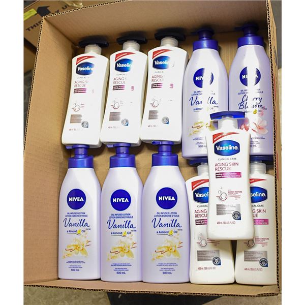 FLAT LOT OF SKIN CARE PRODUCTS