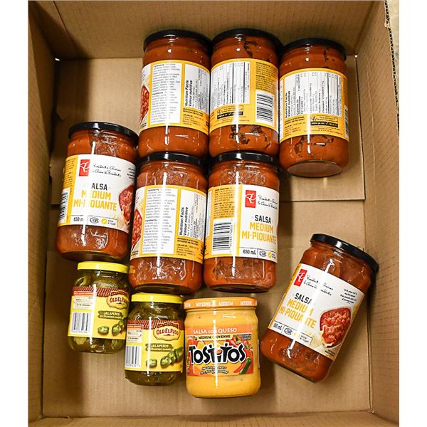 FLAT LOT OF BRAND NAME SALSA PRODUCTS