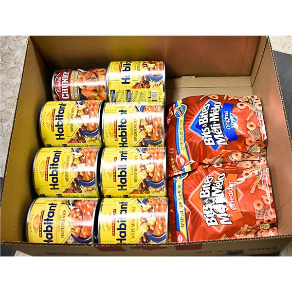 FLAT LOT OF HABITANT SOUP AND OTHER FOOD PRODUCTS