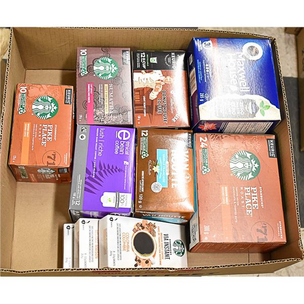 FLAT LOT OF BRAND NAME COFFEE PRODUCTS
