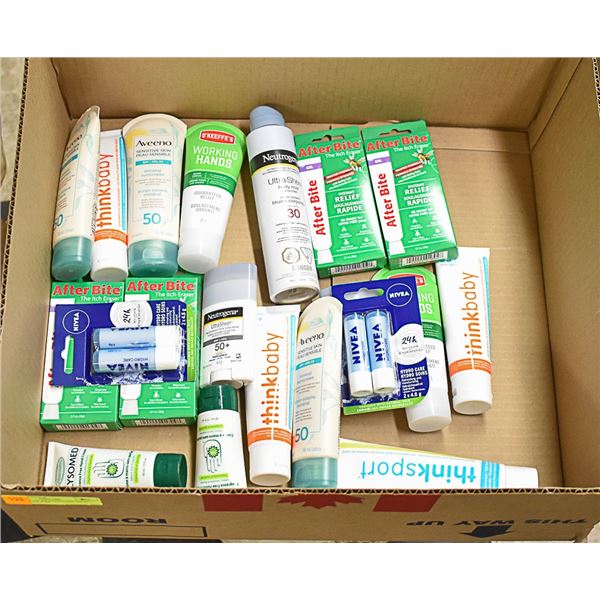 FLAT LOT OF BRAND NAME SKIN CARE PRODUCTS