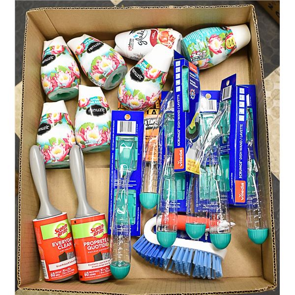 FLAT LOT OF HOUSEHOLD PRODUCTS