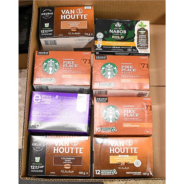 FLAT LOT OF BRAND NAME KEURIG PODS
