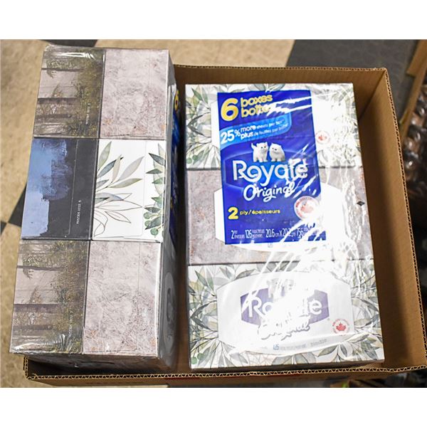 FLAT LOT OF ROYALE FACIAL TISSUE