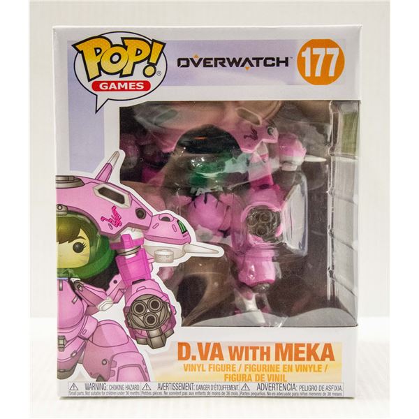 FUNKO POP:  D.VA WITH MEKA; OVERWATCH 177