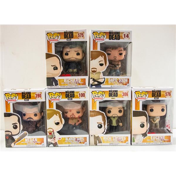 FUNKO POPS:  INJURED DARYL, NEGAN, EUGENE,