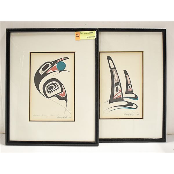 PAIR OF DANNY DENNIS NATIVE PRINTS SIGNED