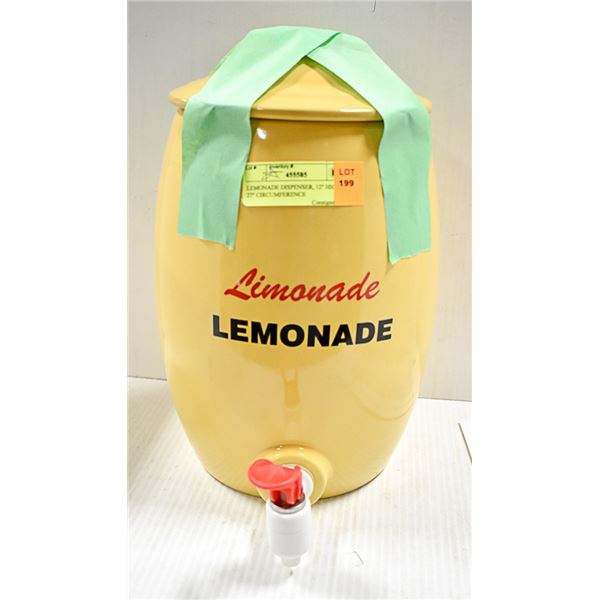 LEMONADE DISPENSER, 12" HIGH X 27" CIRCUMFERENCE