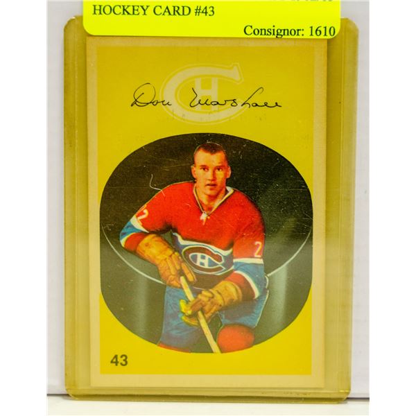 DON MARSHALL PARKHURST 1962/63 HOCKEY CARD #43