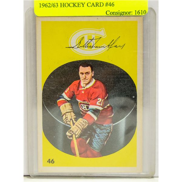 GILLES TREMBLAY PARKHURST 1962/63 HOCKEY CARD #46