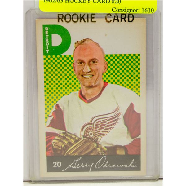 GERALD ODROWSKI PARKHURST 1962/63 HOCKEY CARD #20