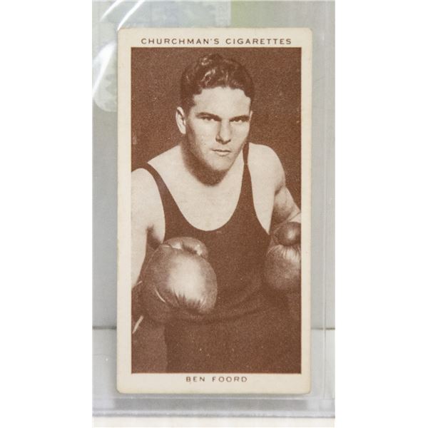 1938 BOXING TOBACCO CARD ORIGINAL BEN FOORD