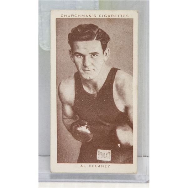 1938 BOXING TOBACCO CARD ORIGINAL AL DELANEY