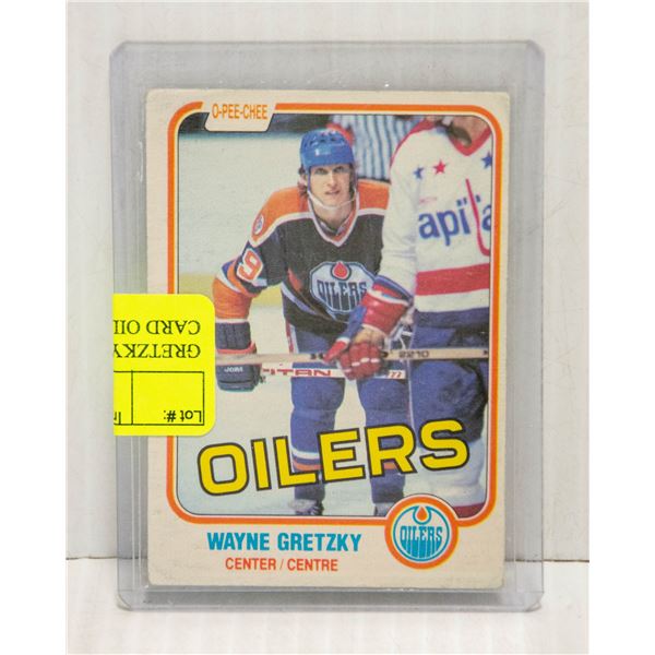 GRETZKY O-PEE-CHEE 3RD YEAR CARD OILERS