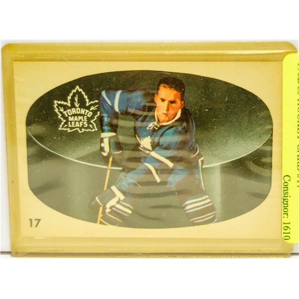 LARRY HILLMAN PARKHURST 1962/63 HOCKEY CARD #17