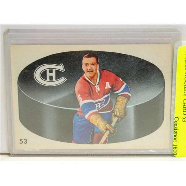 BERNARD GEOFFRION PARKHURST 1962/63 HOCKEY CARD 53