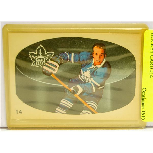 EDDIE SHACK PARKHURST 1962/63 HOCKEY CARD #14