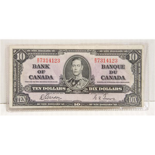 BANK OF CANADA 1937 $10 BILL