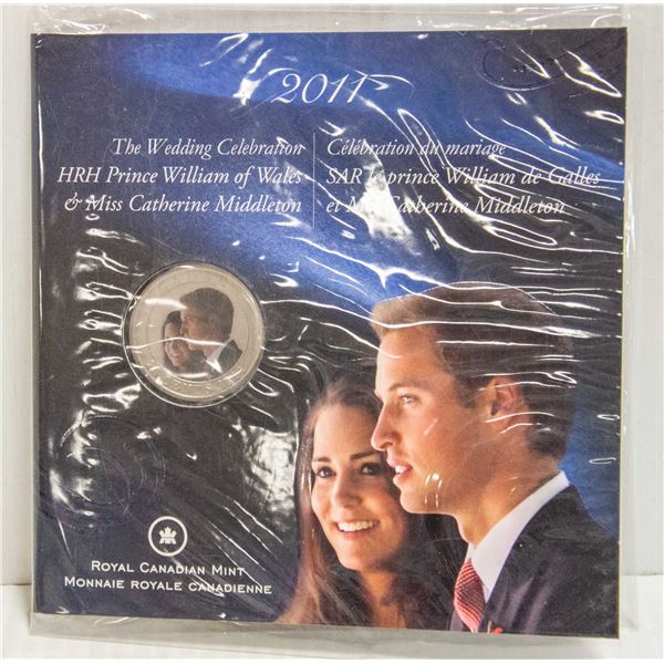 2011 WILLIAM AND KATE ROYAL WEDDING 25 CENT