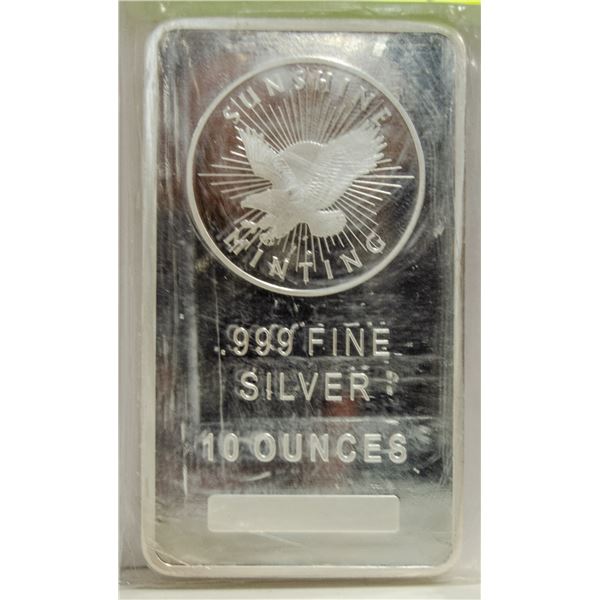 10 OUNCE .999 SILVER BAR