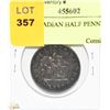 Image 1 : 1857 CANADIAN HALF PENNY