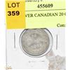 Image 1 : 1873 SILVER CANADIAN 20 CENT COIN
