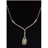 Image 1 : 10 KARAT WHITE GOLD DIAMOND NECKLACE.