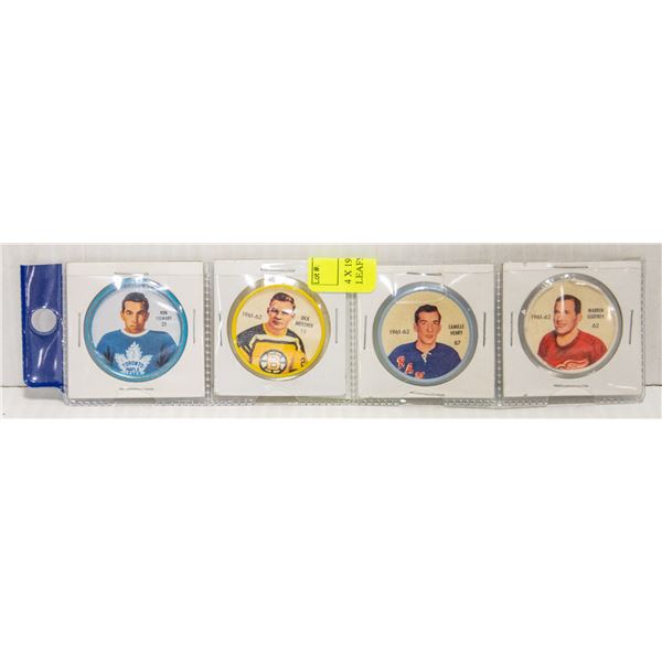 4 X 1960'S SHIRRIFF COINS HOCKEY LEAFS BRUINS