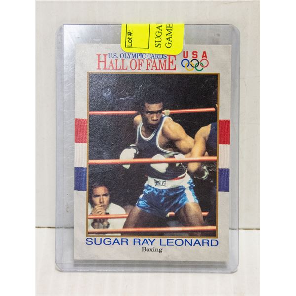 SUGAR RAY LEONARD OLYMPIC GAMES CARD BOXING