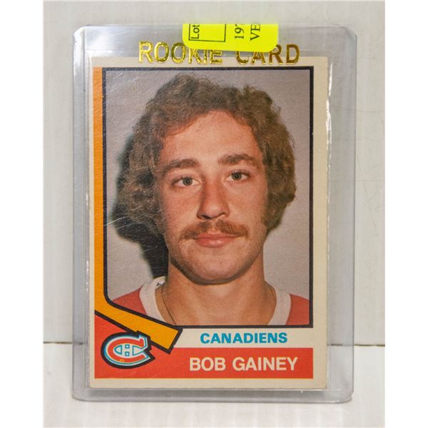 1974 BOB GAINEY ROOKIE CARD VERY NICE