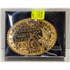 Image 1 : 24 KT GOLD PLATED NFR 2009 BELT BUCKLE MONTANA
