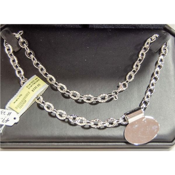 NEW STERLING 925 SILVER 16" NECKLASE MADE IN ITALY