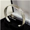 Image 2 : NEW SILVER PLATED LADIES BANGLE , IN VELET BLACK