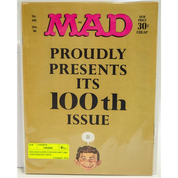 MAD MAGAZINE #100 JANUARY 1966 ANNIVERSARY ISSUE