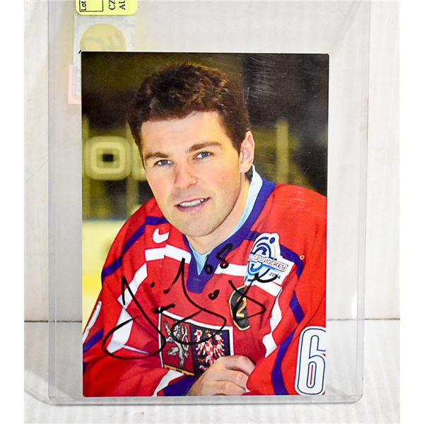 CZECH JAGR ORIGINAL COA AUTOGRAPHED ROOKIE CARD