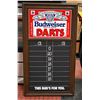Image 1 : BUDWEISER PORCELAIN & WOOD DART SCORE BOARD