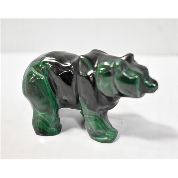 MALACHITE CARVING BEAR STONE SPECIMEN